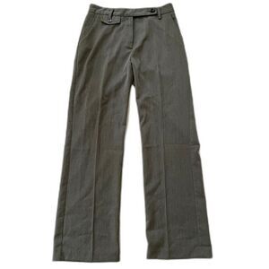 Vtg Van Heusen Womens Sz 2 Stretch Dress Pants Green Knit Pleated Pockets Career